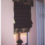 flat roman shade with contrast valance