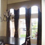 shaped cornice with drapes